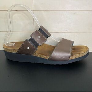 Naot Ashley Sandals Bronze Leather Women's Size 9 Shoes EU40 Slip-On Wedge